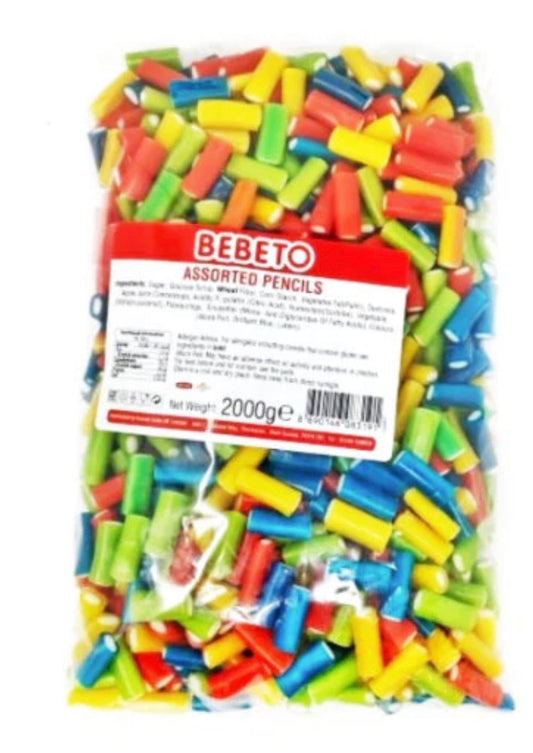 Bebeto Assorted Pencils 2kg appox 1000 pieces Halal