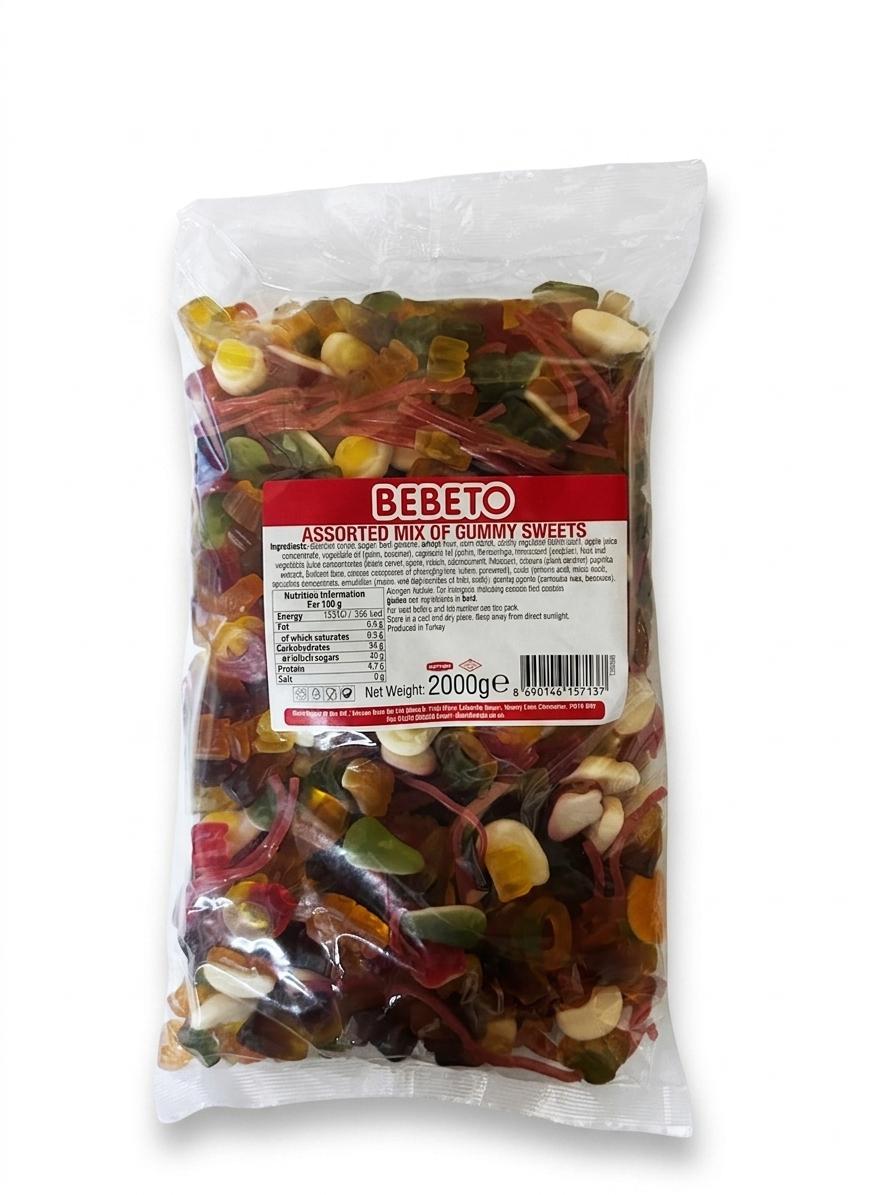Bebeto Assorted Mix of Gummy Sweets 2kg