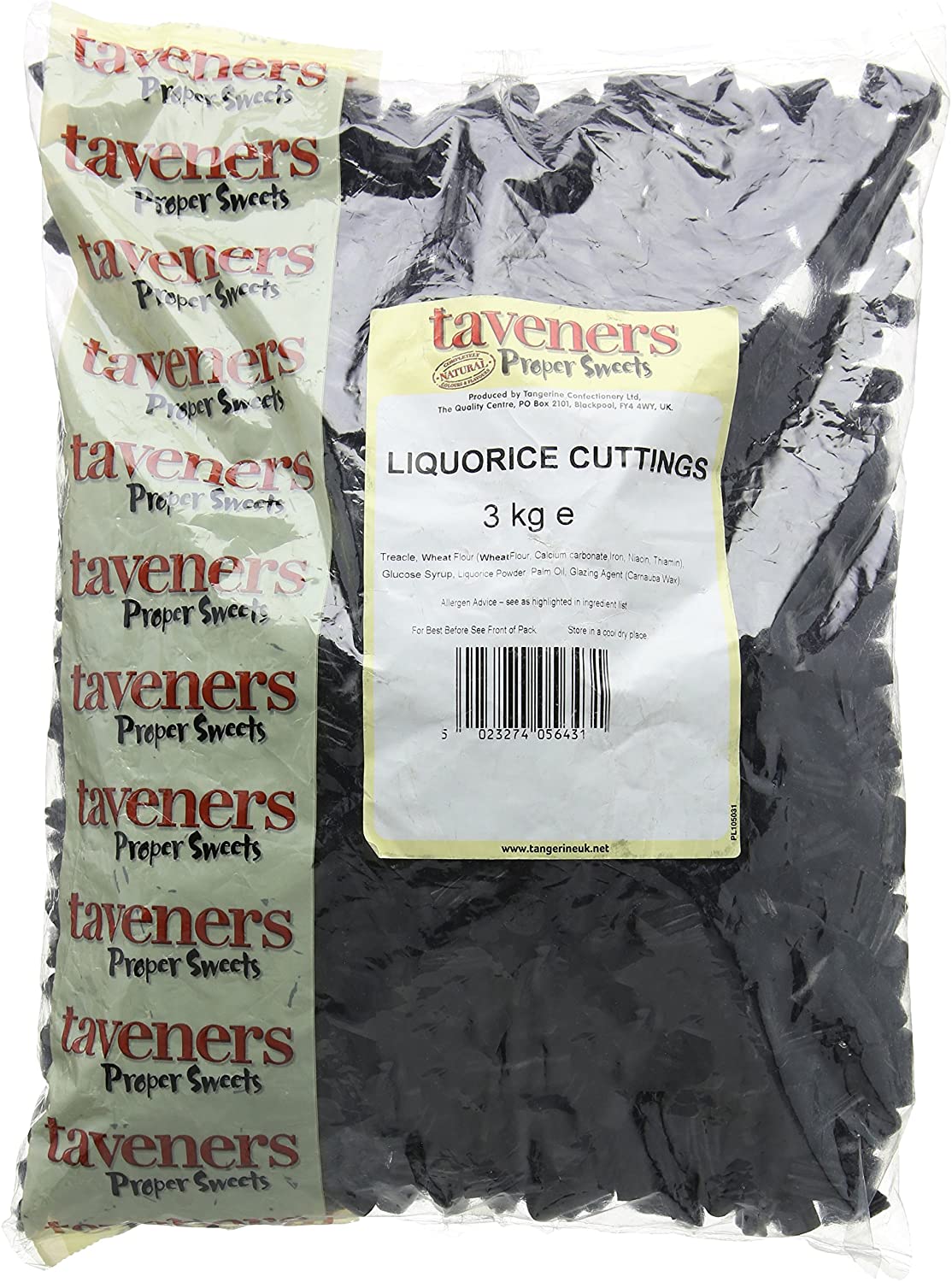 Taveners Liquorice Cuttings 3kg