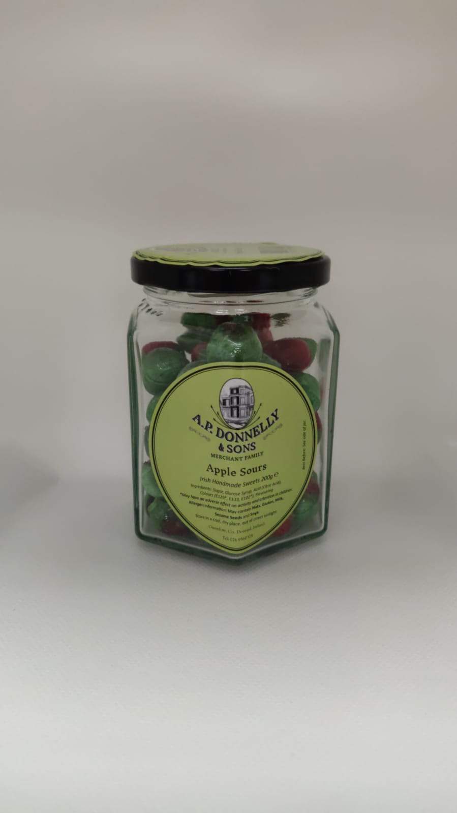 AP Donnelly Apple Drops 12 x 200g Glass Jar